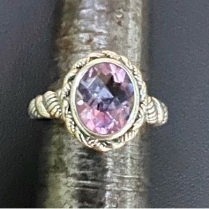 Sterling silver with Amethyst size 7